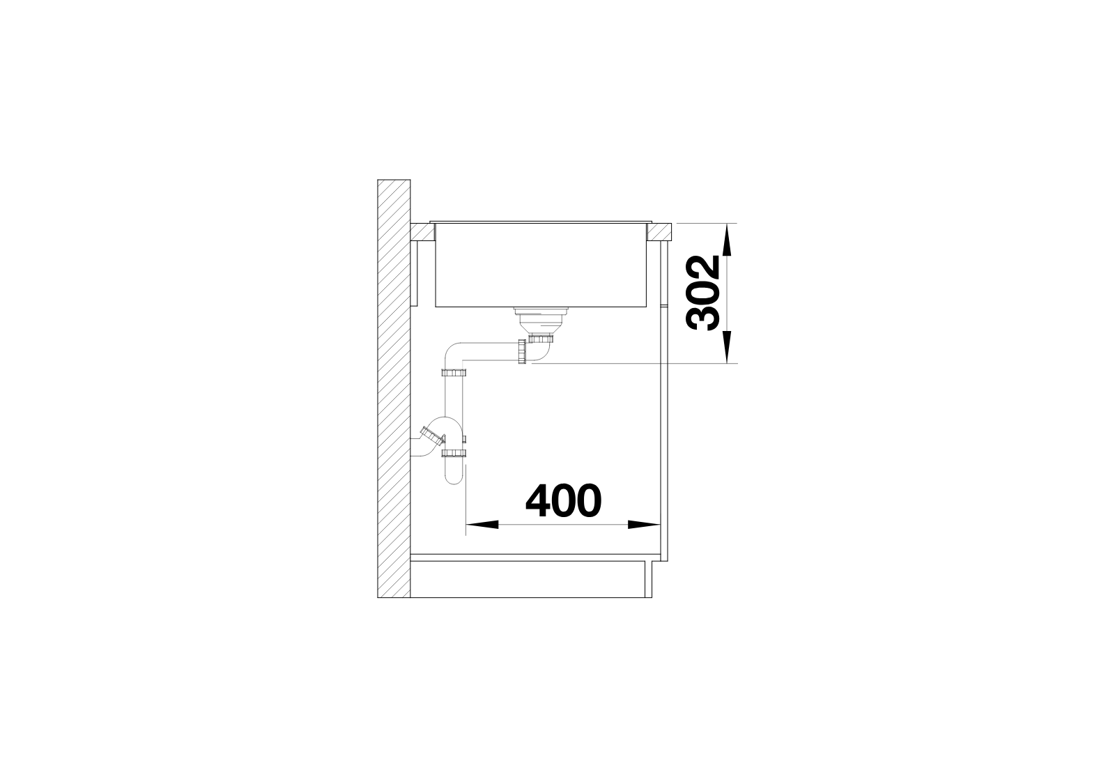 BLANCO Axia III 6 S - side view
