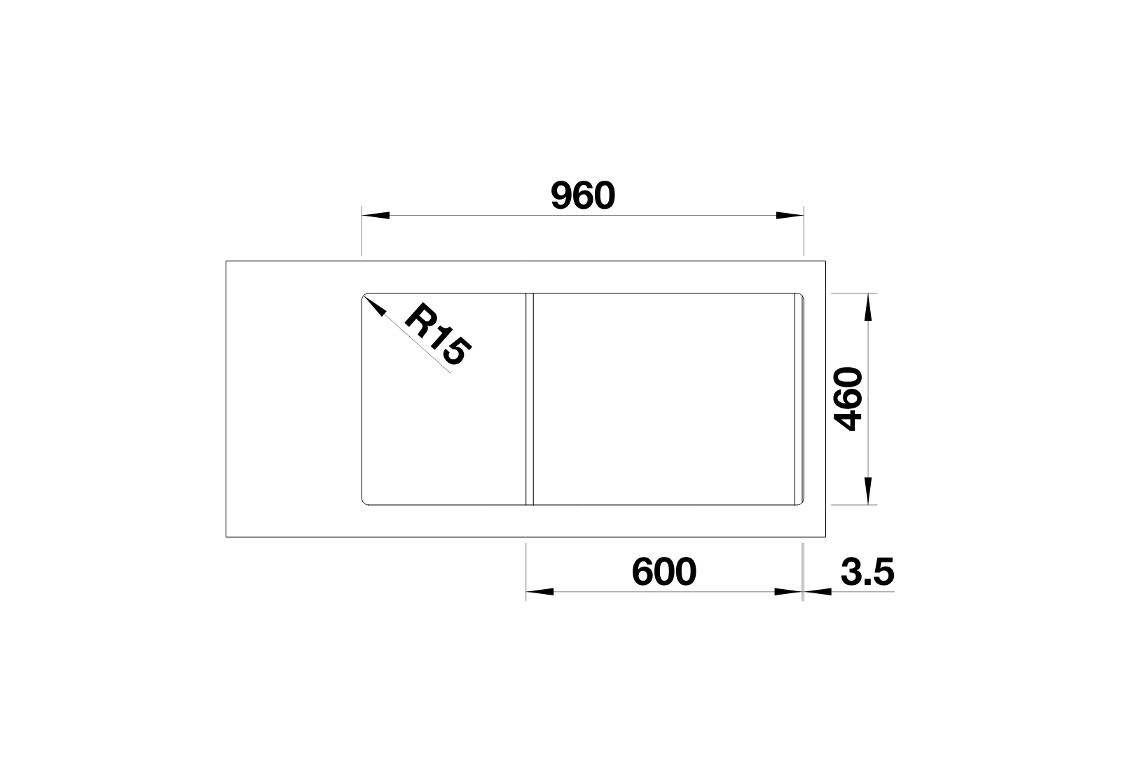 BLANCO Adon XL 6 S - Neckline