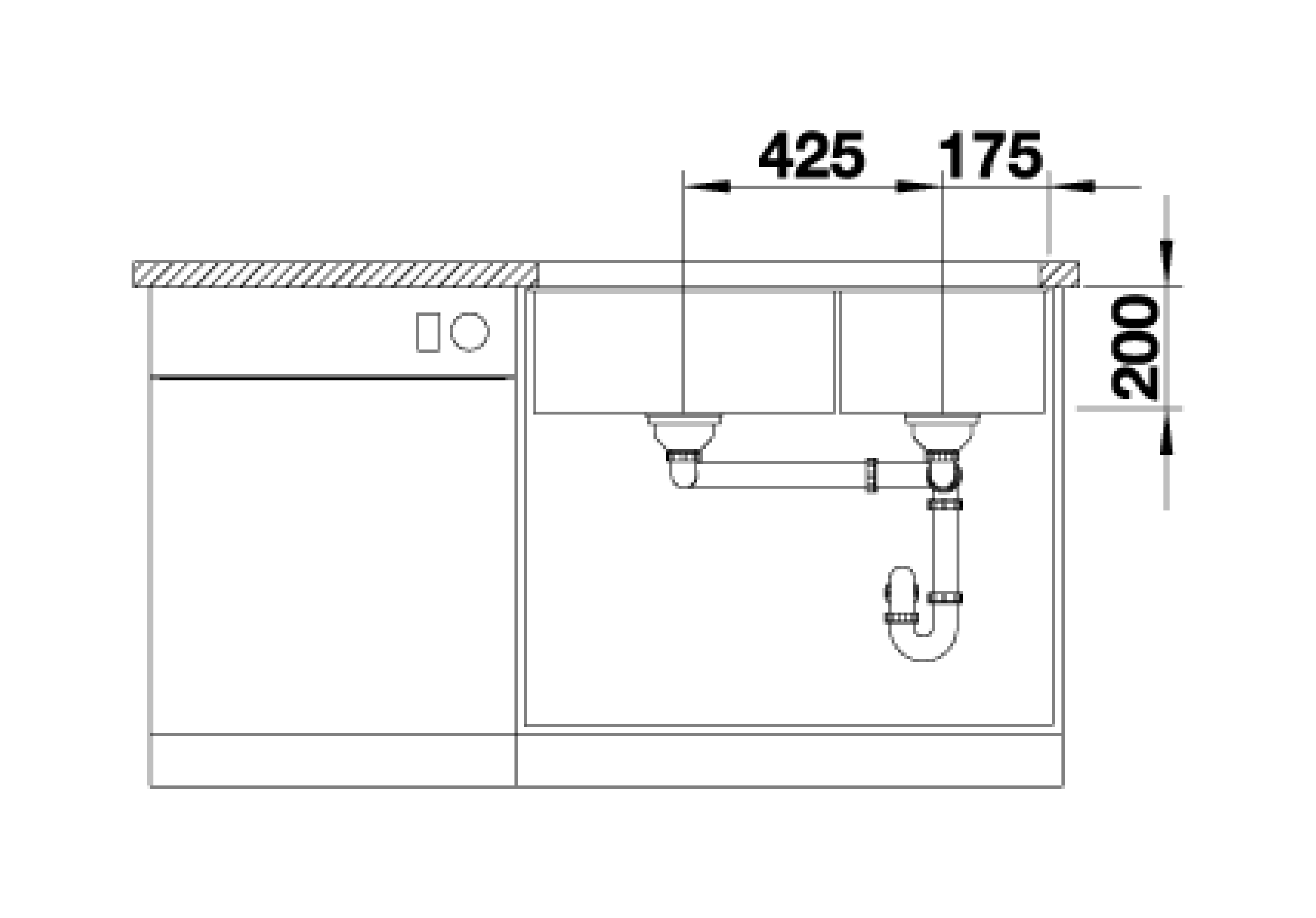 BLANCO Subline 480/320-U front view