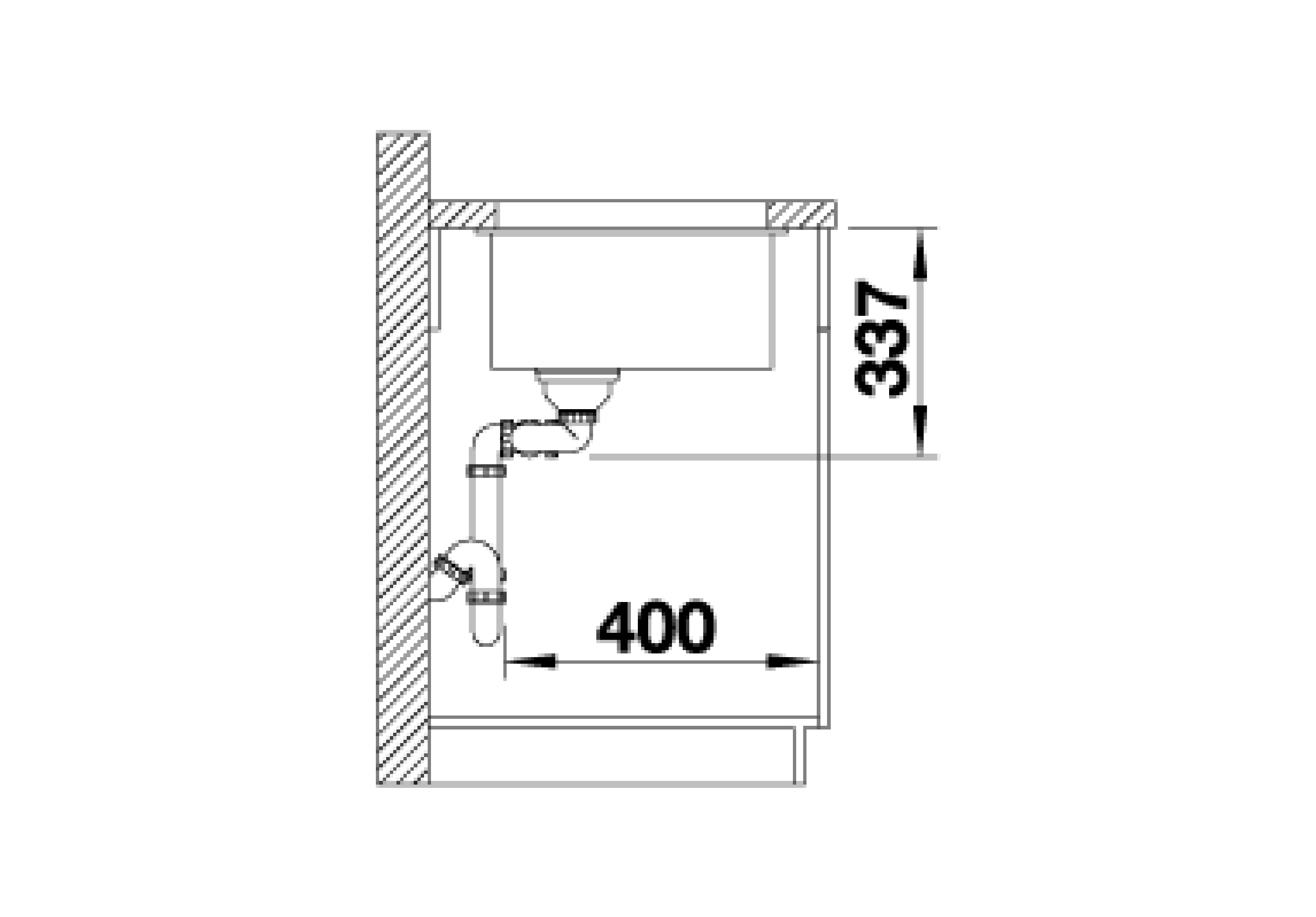 BLANCO Subline 480/320-U side view